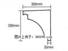 产品分解图型 - 檐口线，型号：SX311-YK-2，规格：300x330mm(2) - 长春三象EPS建材 cc.sx311.cc